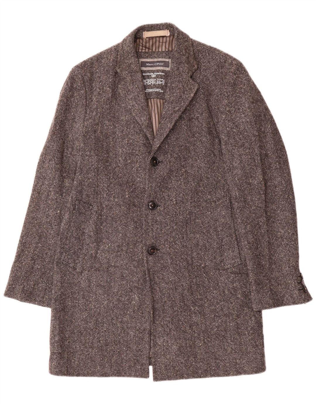 Marc O'Polo Overfrakke til mænd UK 48 Medium Grey Flecked Wool