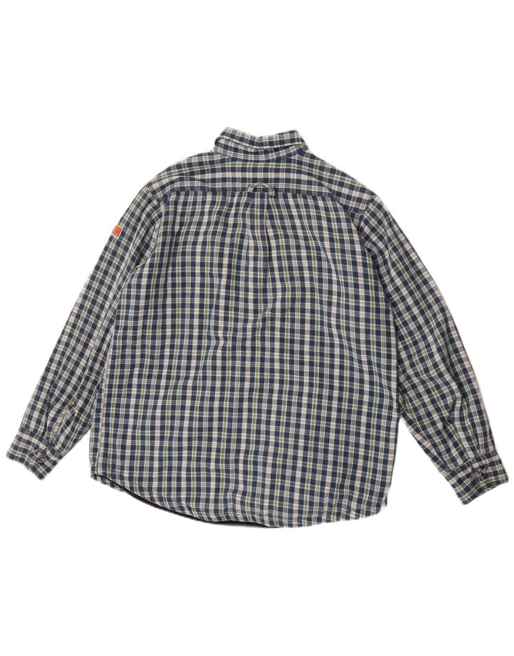 Black Jack Herre Lumberjack Flanell Shirt Stor blå ternet bomuld