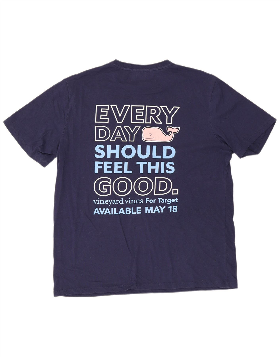 Vineyard Vines Herre grafisk T-shirt Top Stor marineblå bomuld