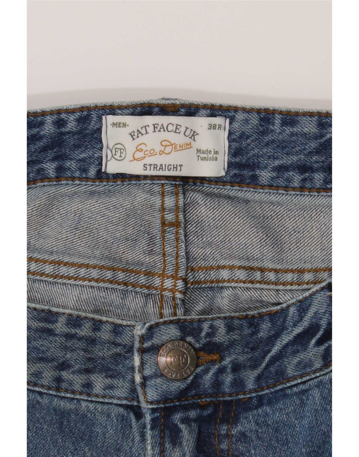 Fat Face Herre Straight Jeans W38 L30 Blå