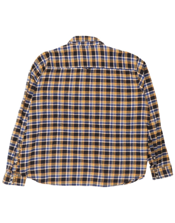 BadRhino Herre flannelskjorte 3XL marineblå ternet bomuld