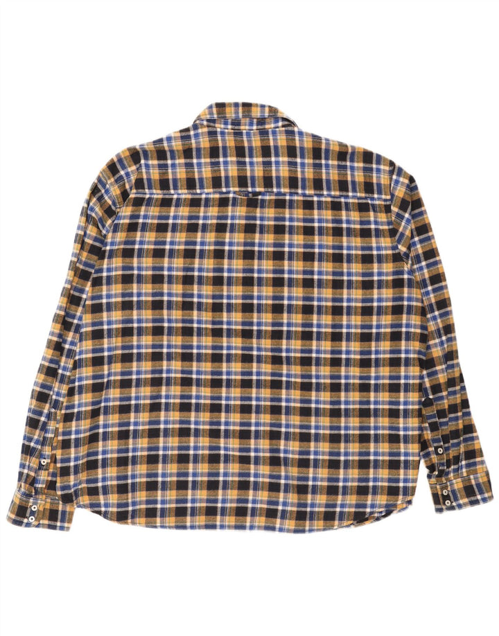 BadRhino Herre flannelskjorte 3XL marineblå ternet bomuld