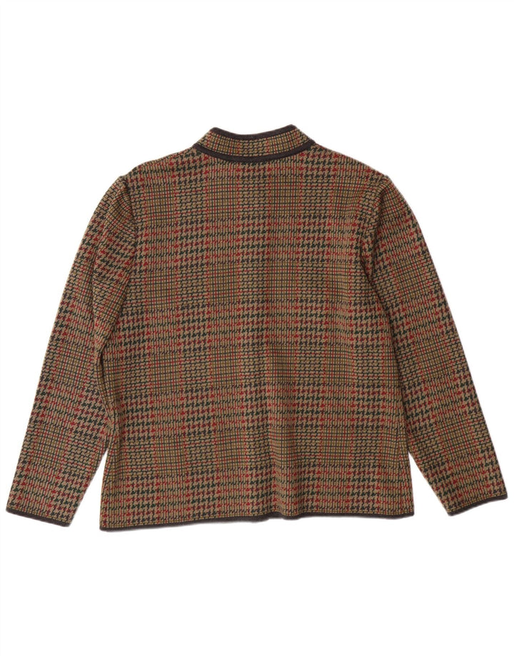 STIZZOLI Dame 6-knaps strik blazerjakke IT 48 XL Brun Hundstød