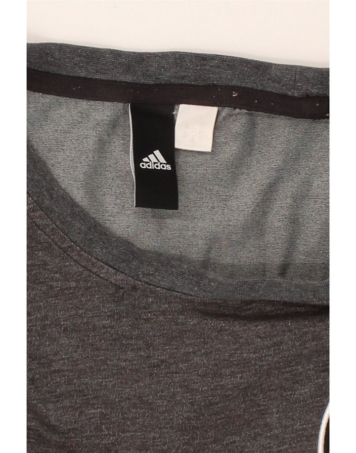 ADIDAS Mens Graphic T-Shirt Top Medium Grey Vintage Adidas and Second-Hand Adidas from Messina Hembry 