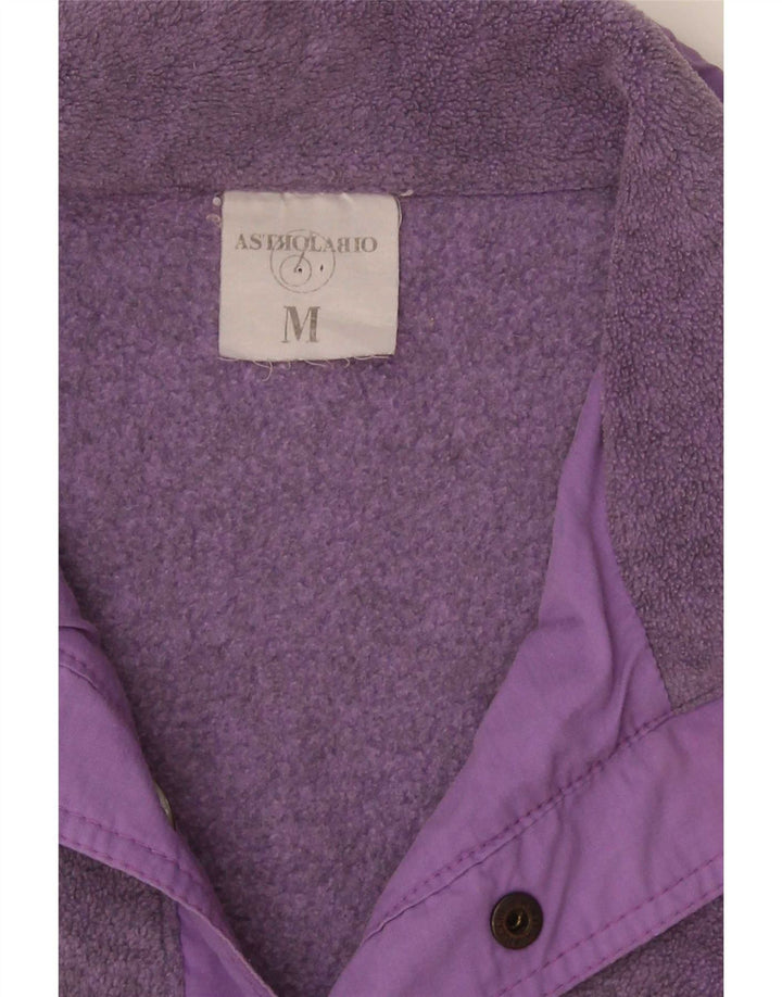 Astrolabio Herre Button Neck Fleece Jumper Medium Lilla