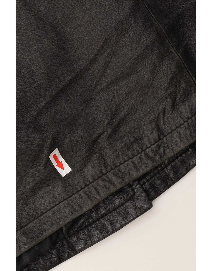 Vintage Dame Læderjakke UK 14 Medium Sort