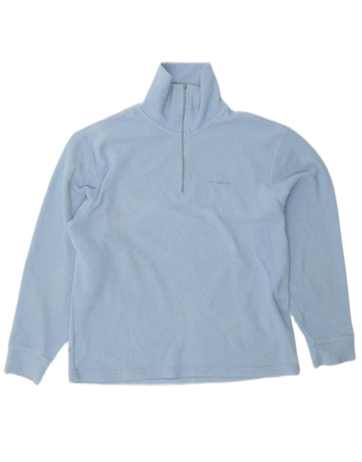 INVICTA Womens Zip Neck Fleece Jumper UK 10 Small Blue Polyester