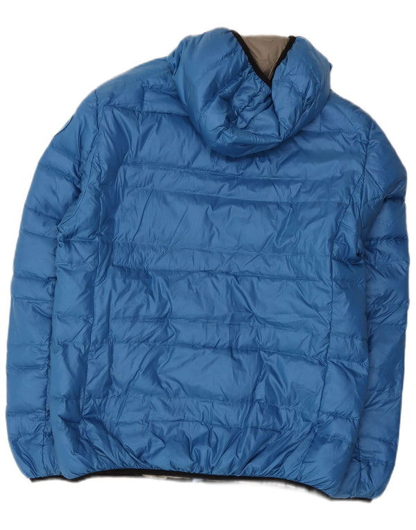 Blauer Mens Hooded Padded Jacket UK 40 Large Blue Nylon