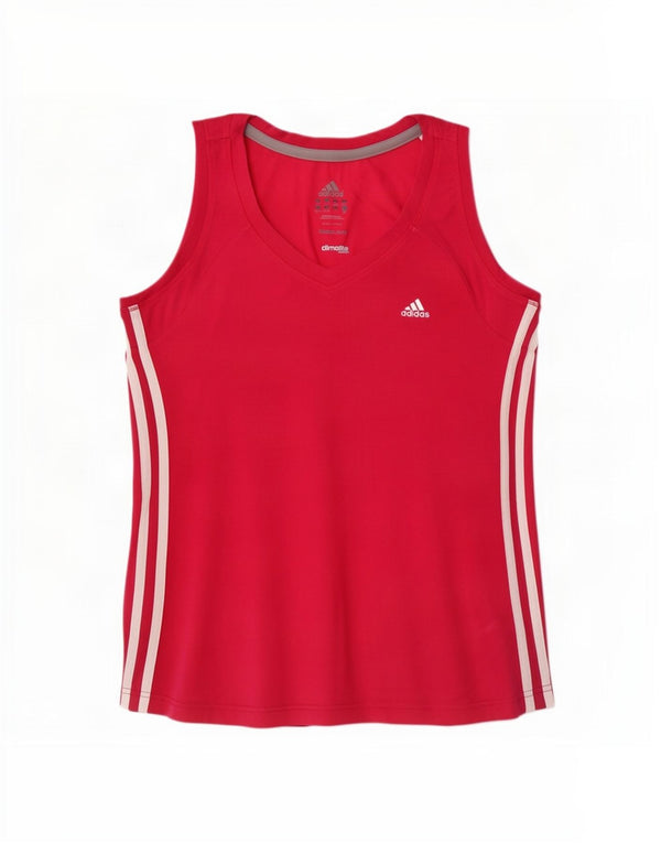 Adidas Dame Climalite Vest Top UK 8/10 Small Pink Bomuld