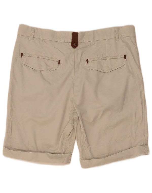 Zara Herre Pegged Casual Shorts EU 42 Large W32 Beige Bomuld