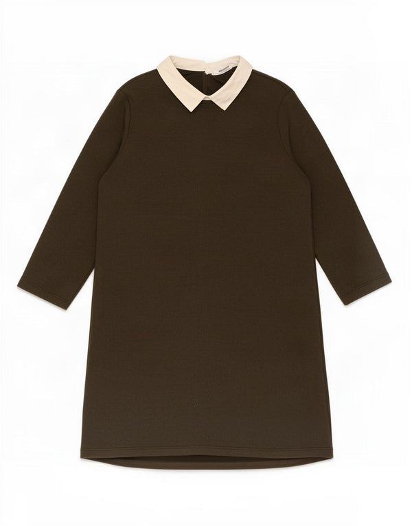 Zara Dame Trafaluc 3/4-ærmet polokjole UK 14 Medium Green Colourblock