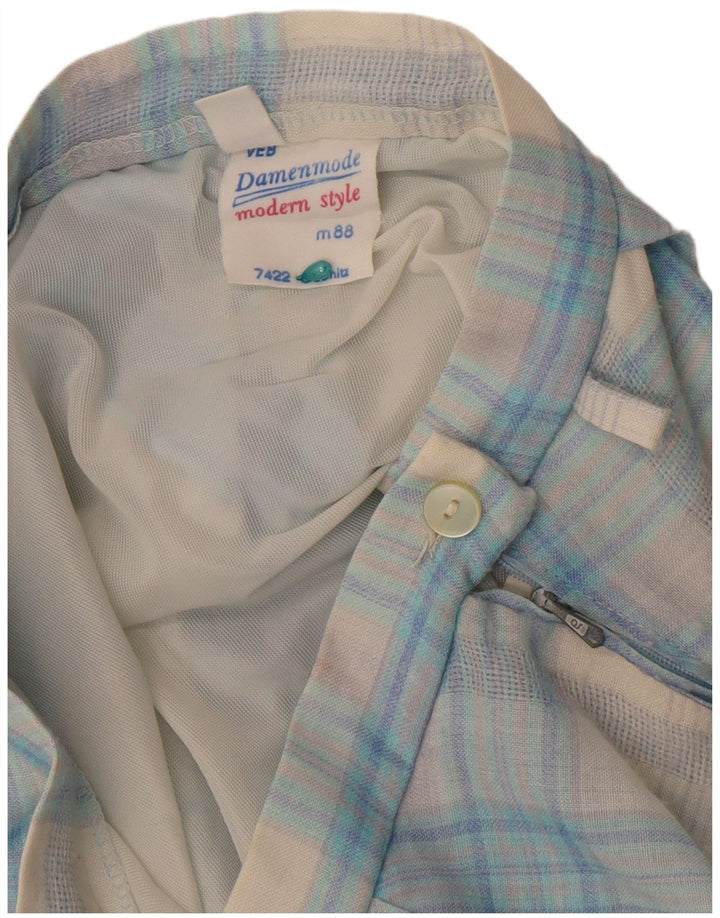 Vintage A-line nederdel til kvinder W29 Medium Blue Check