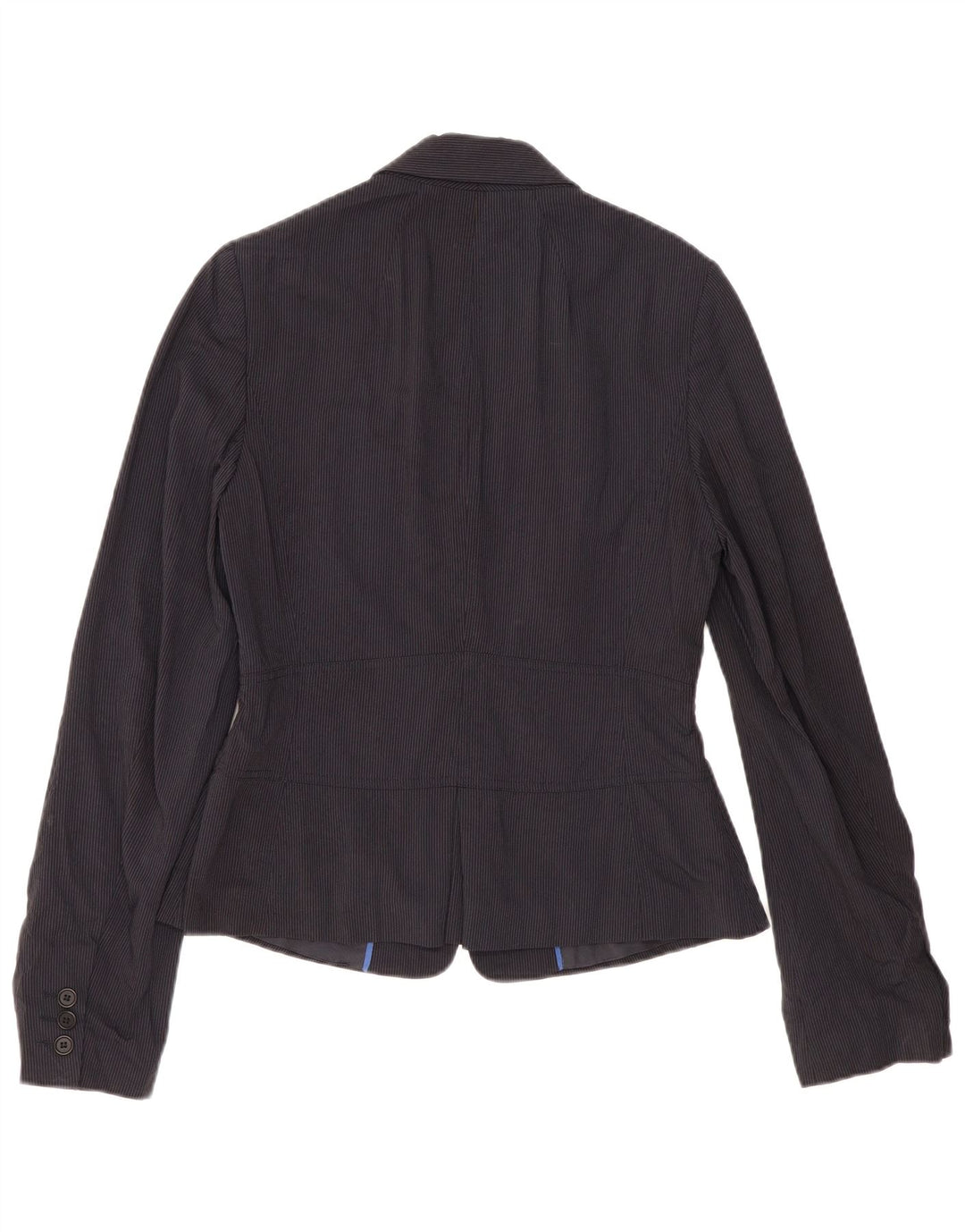 Reiss Dame 2 Button Blazer Jacket UK 12 Medium Navy Blue Pinstripe