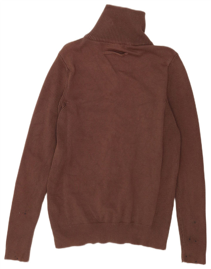 Zara Herre Cardigan Sweater Stor Brun Bomuld