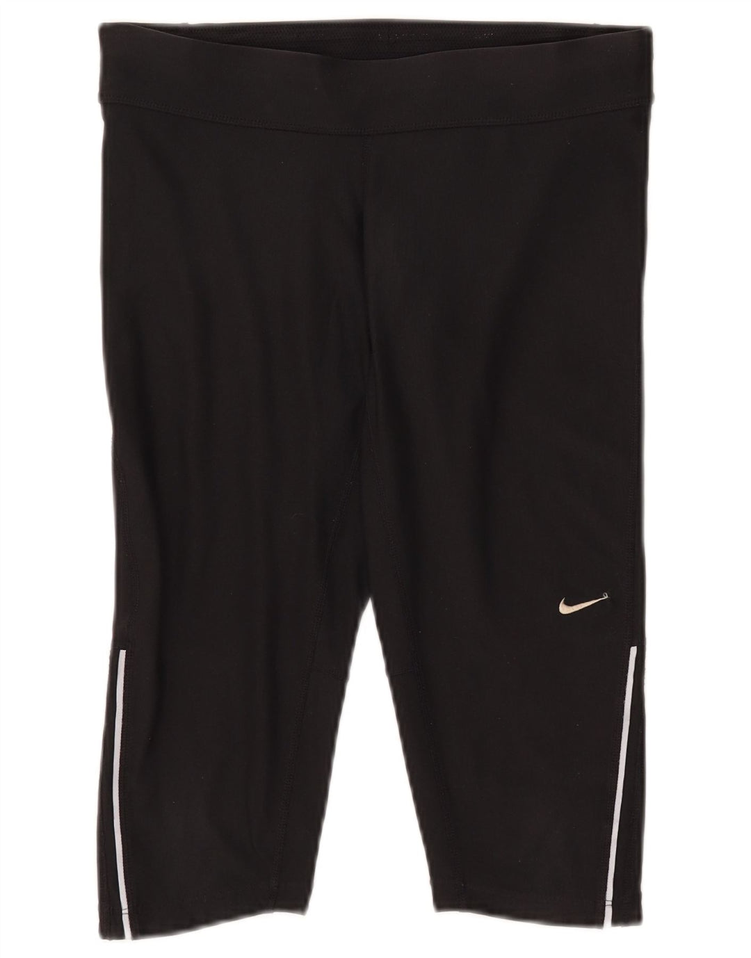 NIKE Dri Fit Bermuda Sportshorts UK 10 Small Black Polyester