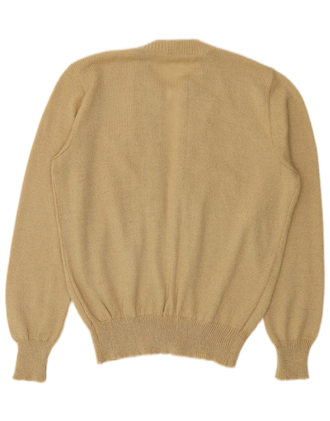 Vintage Dame Open Cardigan Sweater UK 14 Medium Beige