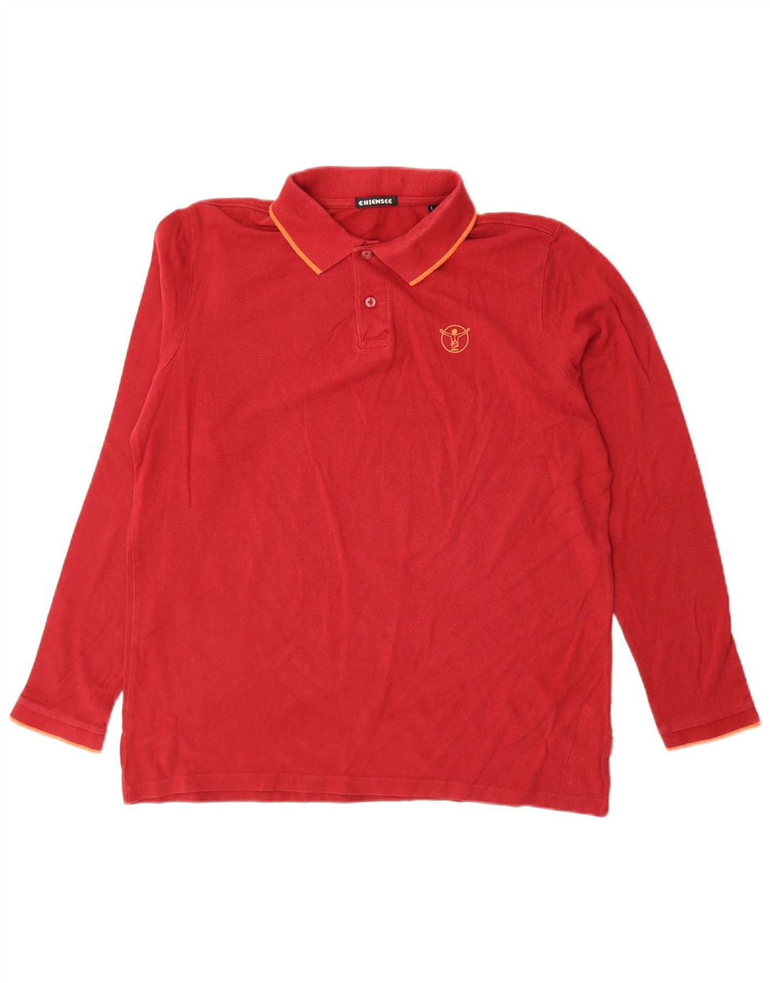 Chiemsee Langærmet Polo Shirt til mænd Stor rød bomuld
