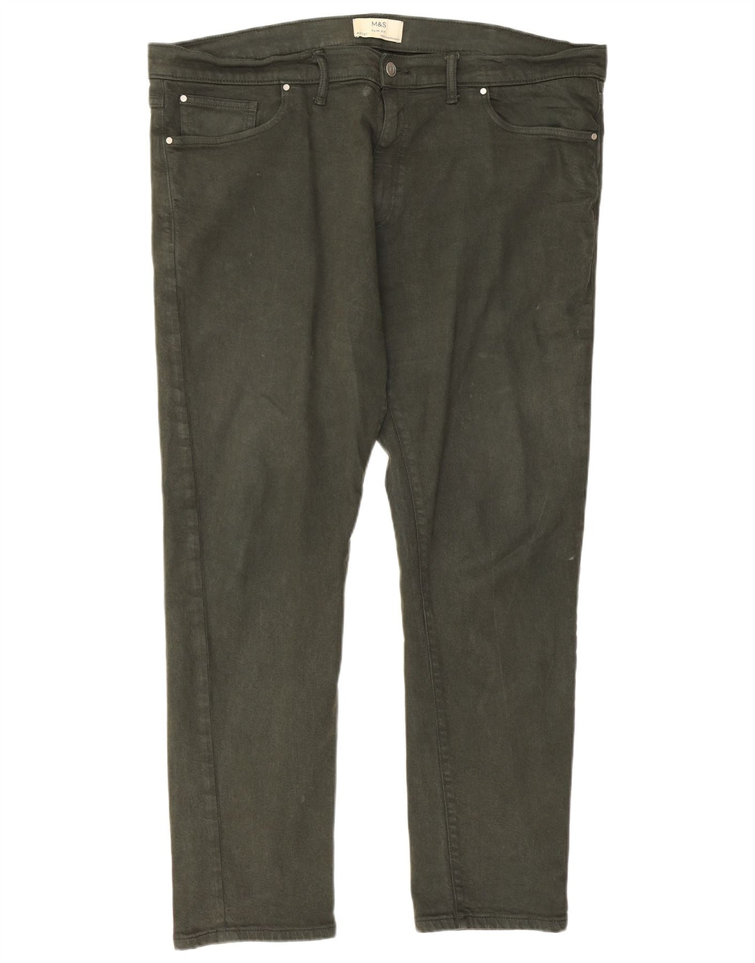Marks & Spencer Slim Jeans til mænd W42 L31 Grøn bomuld