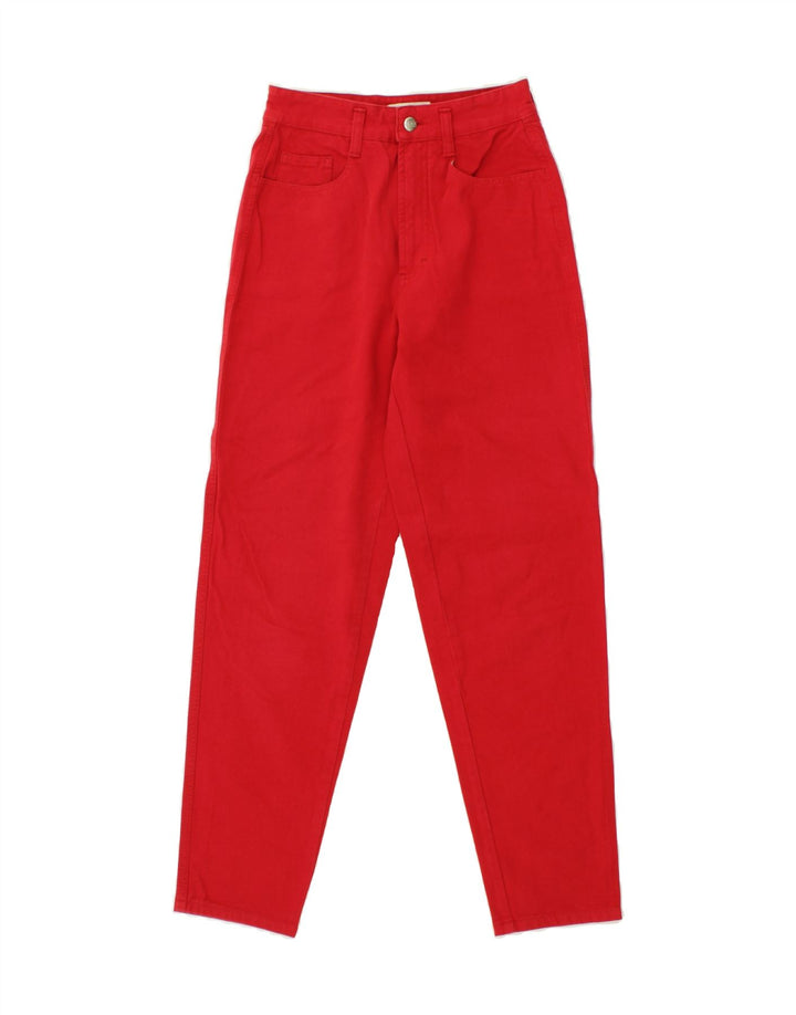 MAC Womens Slim Casual Trousers EU 36 Small W26 L30 Red Cotton Vintage Mac and Second-Hand Mac from Messina Hembry 