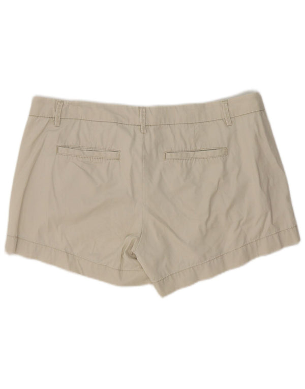 Benetton Dame Chino Shorts UK 14 Large W36 Beige Bomuld
