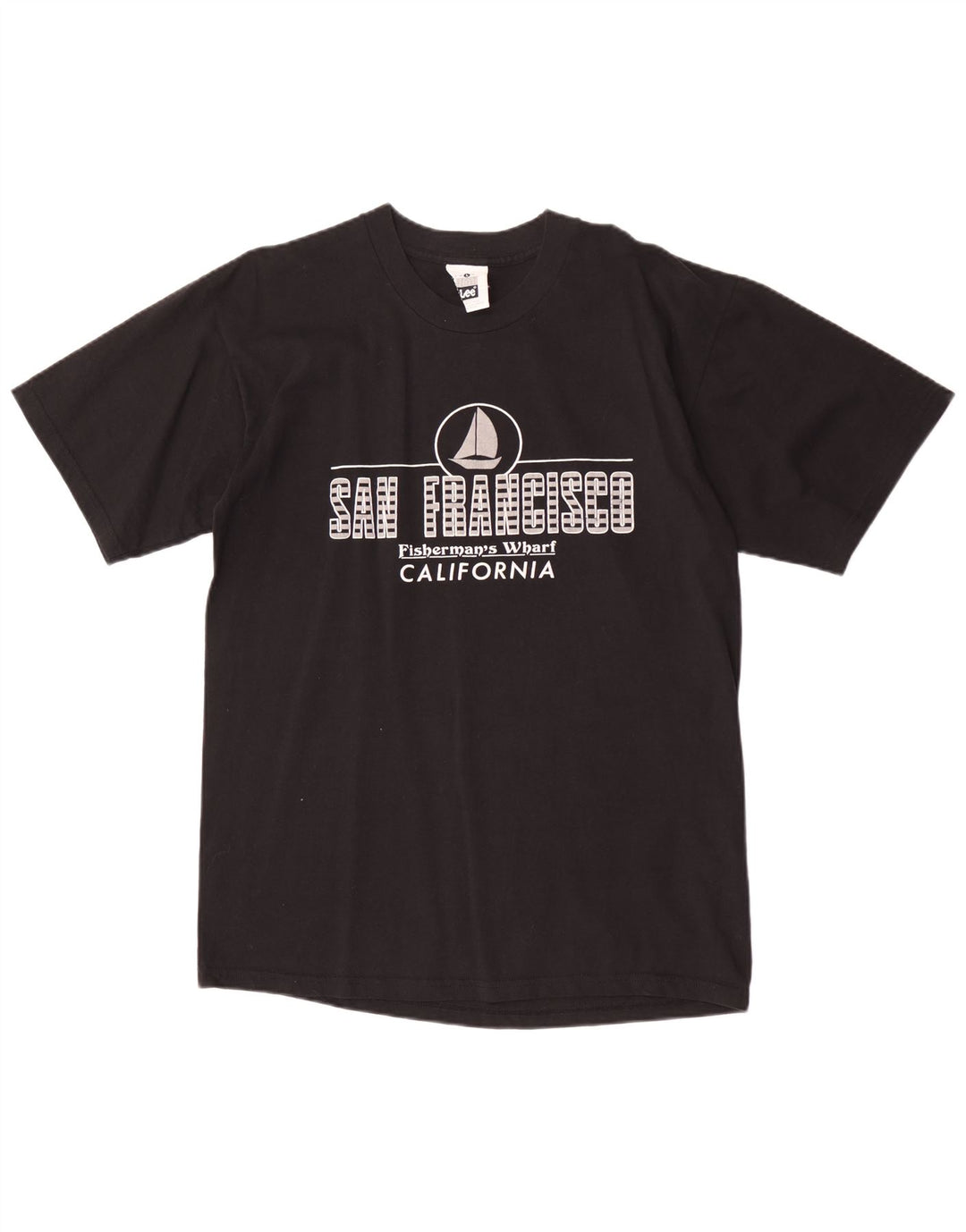 Lee Herre San Francisco Grafisk T-Shirt Top Stor Sort