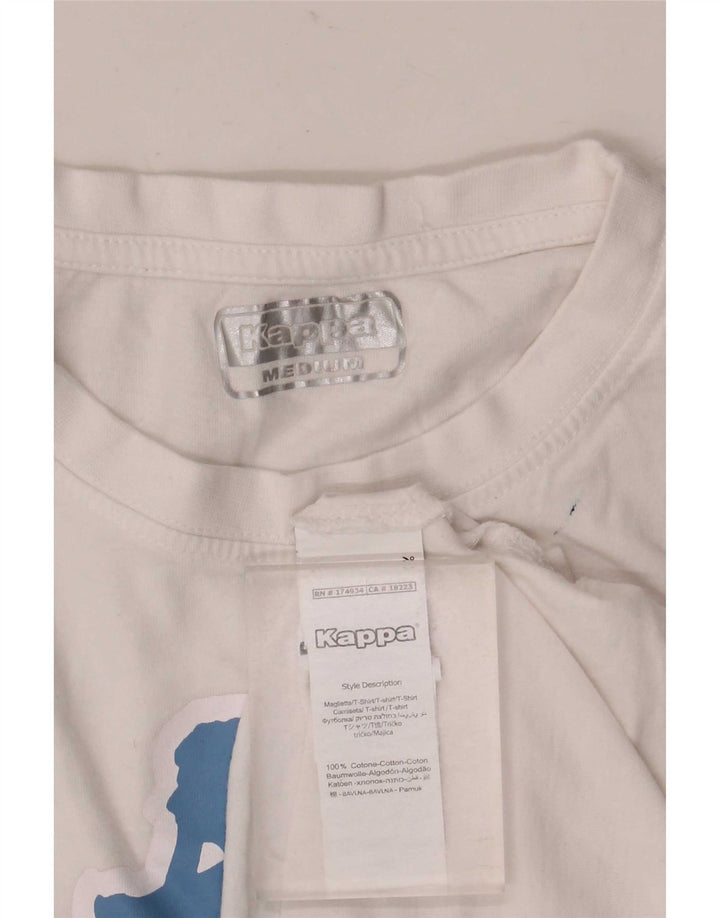 Kappa Herre Grafisk Vest Top Medium Hvid Bomuld