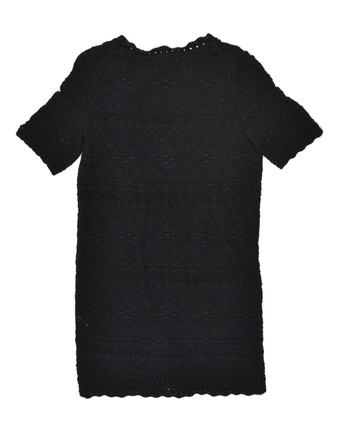 BODEN Womens Short Sleeves Jumper Dress UK 10 Small  Black Cotton | Vintage Boden | Thrift | Second-Hand Boden | Used Clothing | Messina Hembry 
