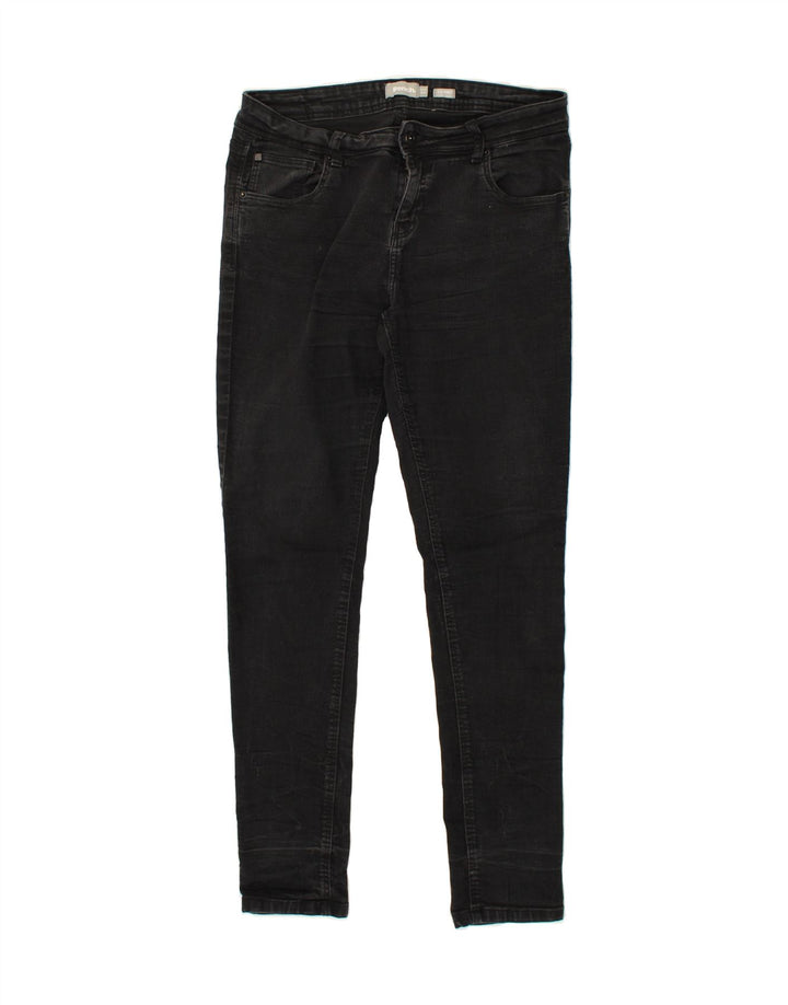 BÆNK Dame Skinny Jeans W34 L34 Sort Bomuld