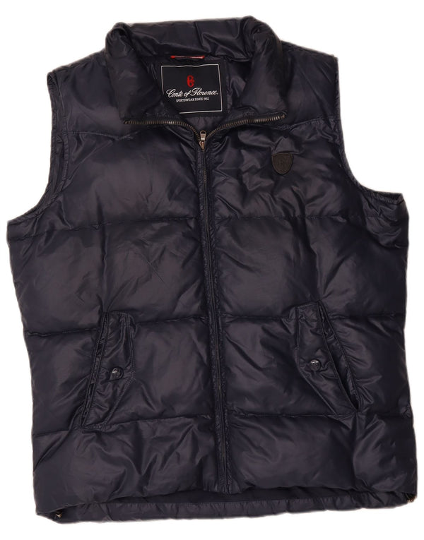 Conte of Florence Herre Polstret Gilet UK 42 XL Navy Blue Polyester
