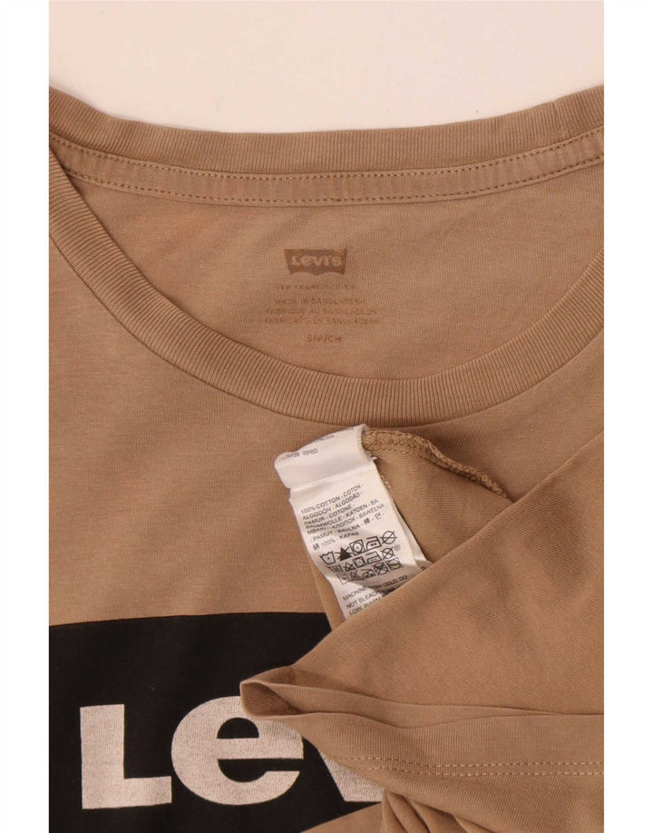 Levi's Herre grafisk T-shirt top lille brun bomuld