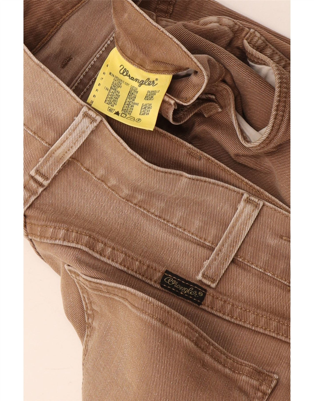Wrangler Slim Jeans til mænd W31 L34 brun bomuld