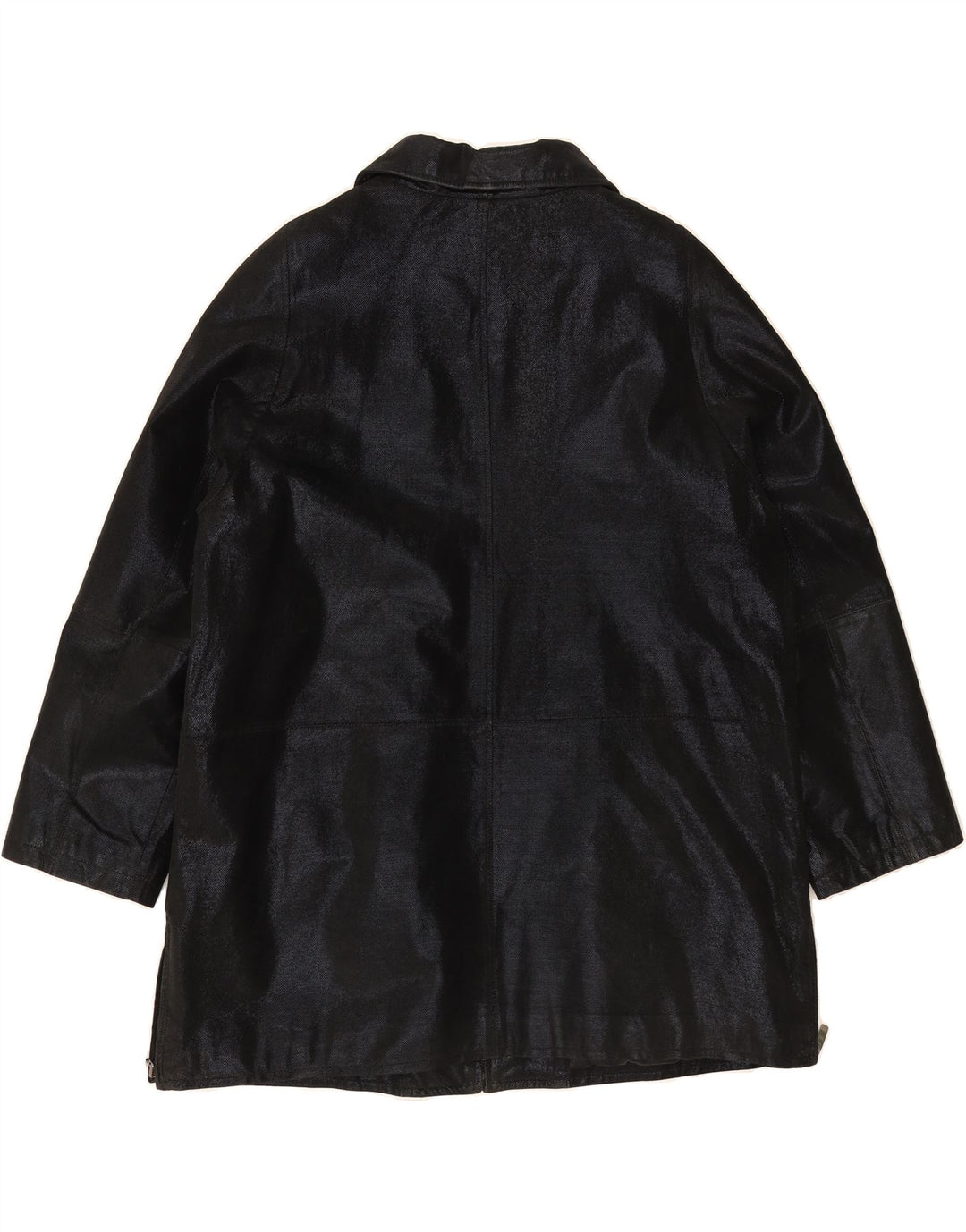 VINTAGE Womens Leather Jacket EU 44 XL Black Leather Vintage Vintage and Second-Hand Vintage from Messina Hembry 