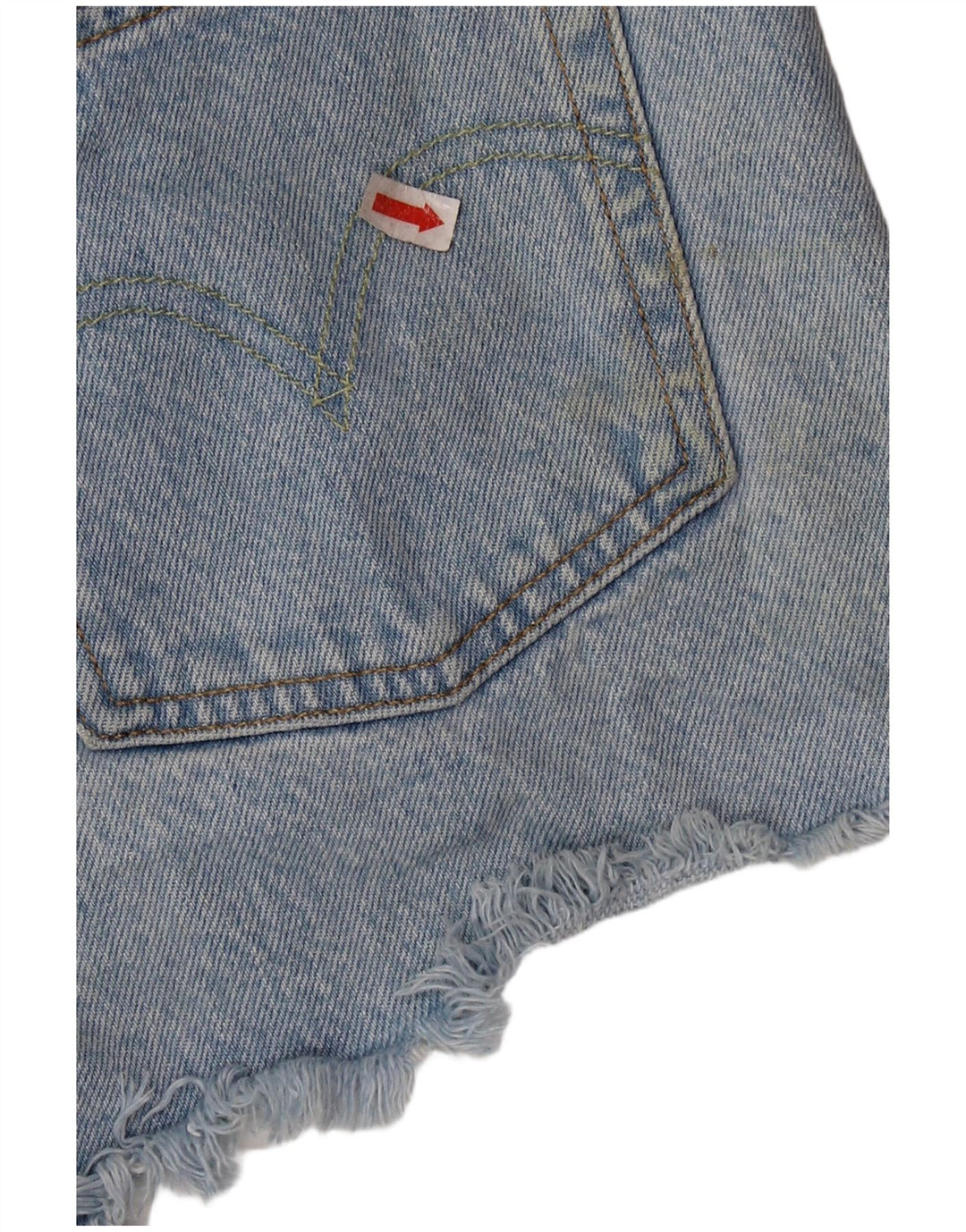 LEVI'S Womens 501 Distressed Denim Shorts W28 Medium Blue Bomuld