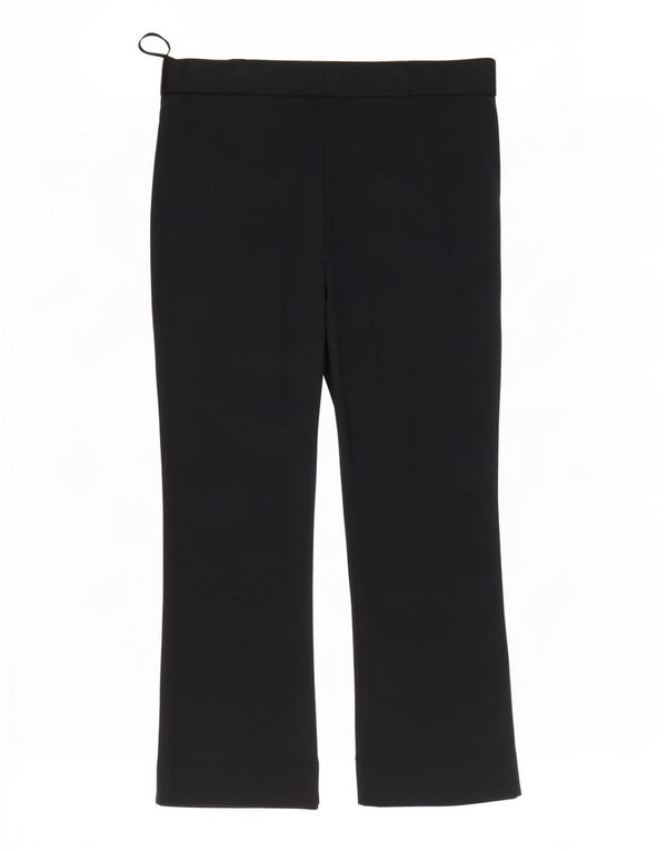 Marks & Spencer Womens Capri Trousers UK 18 XL W38 L24 Navy Blue Viscose