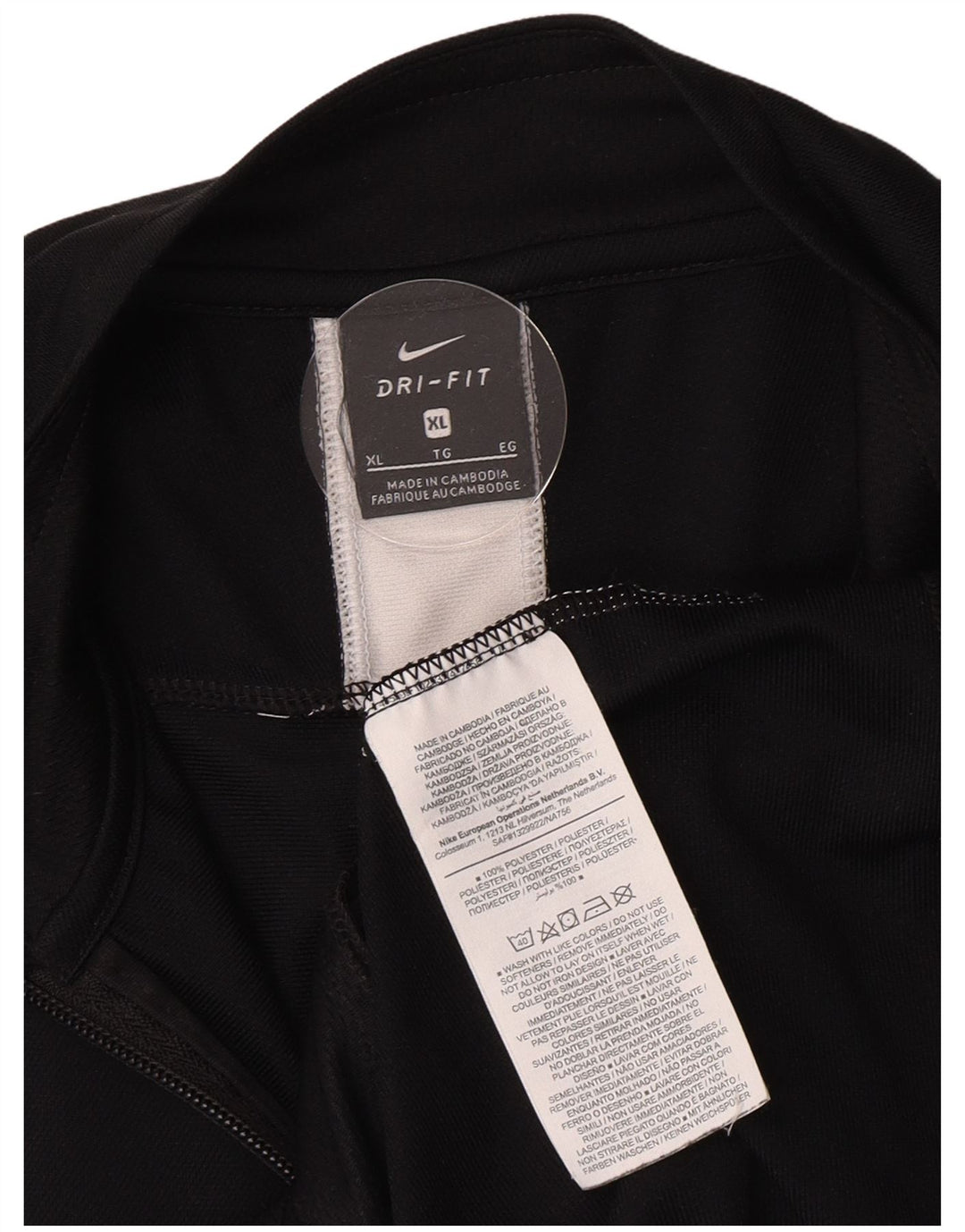 Nike Herre Dri Fit træningsdragt Topjakke XL Sort Colourblock Polyester
