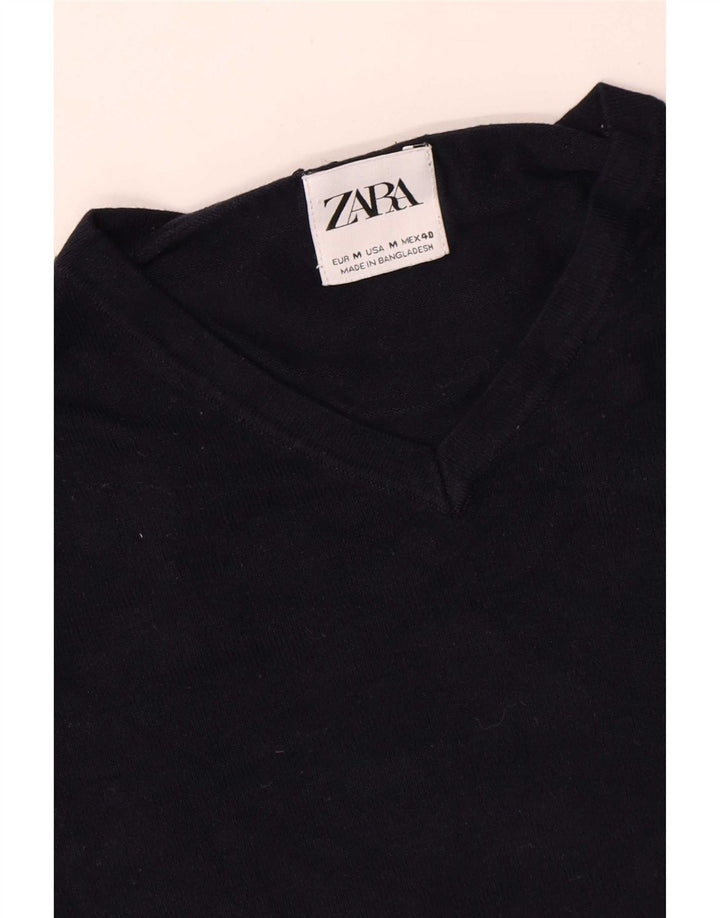 Zara Herre V-hals sweater Medium Navy Blue