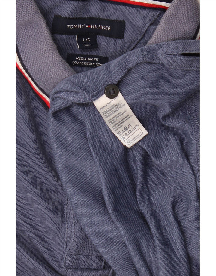 TOMMY HILFIGER Herre Regular Fit poloshirt Stor marineblå bomuld