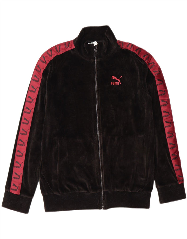 PUMA Womens Oversized Tracksuit Top Jacket UK 10 Small Black Colourblock Vintage Puma and Second-Hand Puma from Messina Hembry 