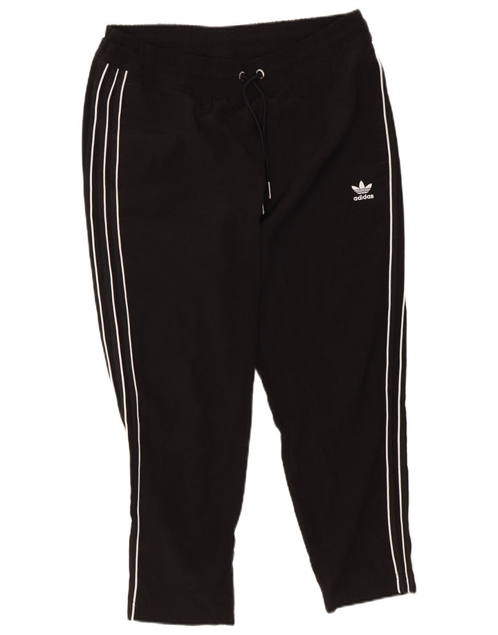 Adidas Womens Crop træningsdragt Bukser UK 14 Medium Black Polyester