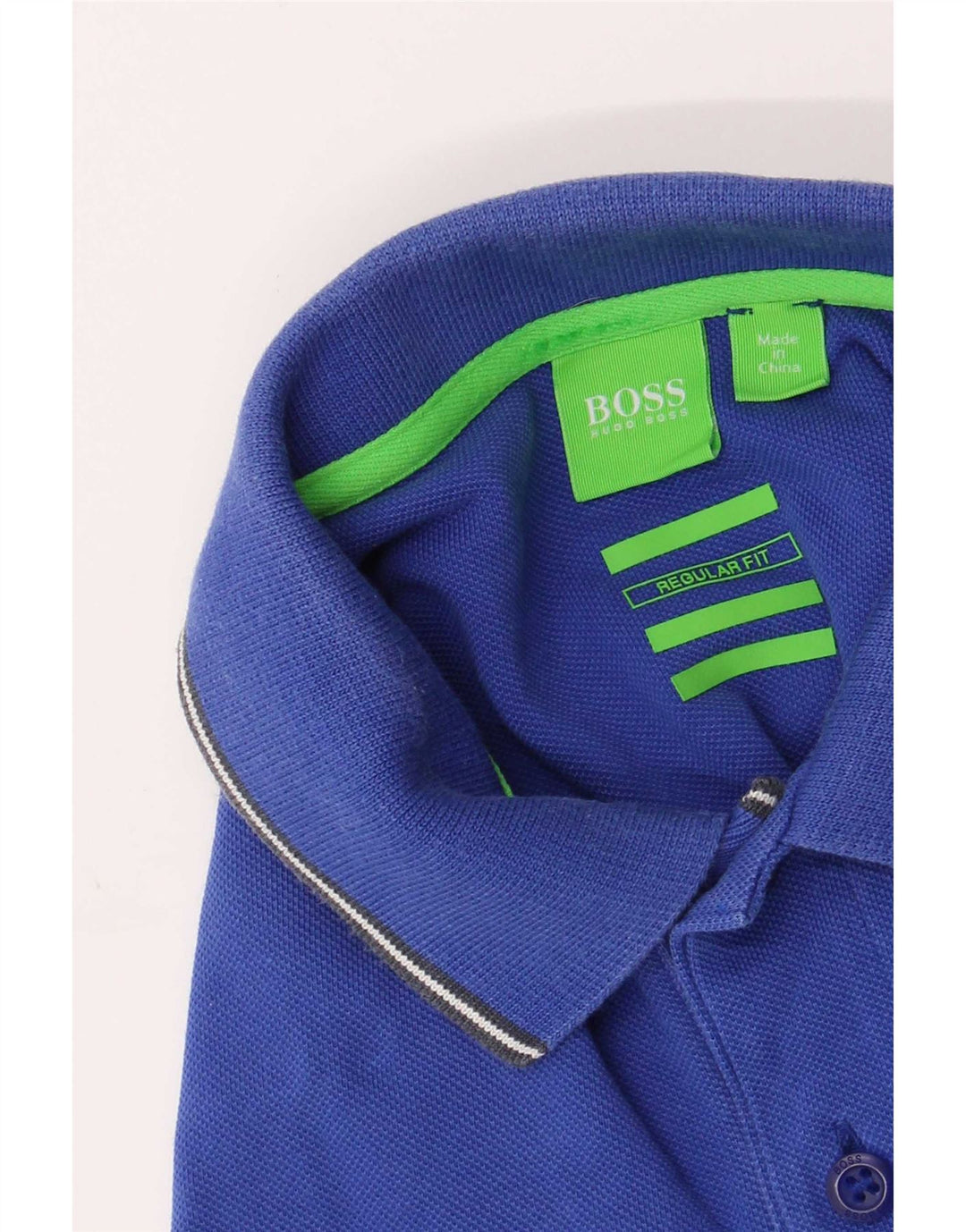Hugo Boss Herre Regular Fit Polo Shirt Lille Blå Bomuld