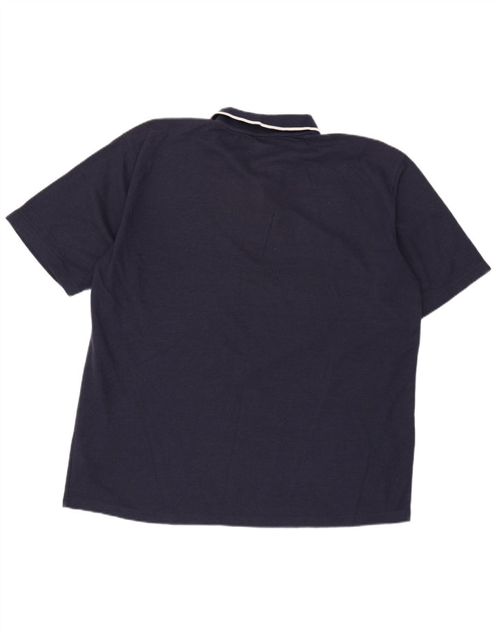 Umbro Herre Polo Shirt 2XL Navy Blue Polyester