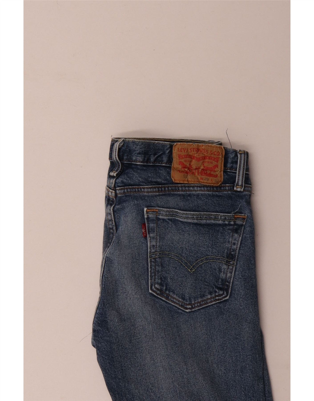 Levi's Womens 511 Distressed Slim Jeans W29 L32 Blå Bomuld