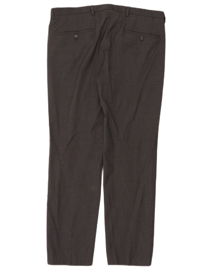 Hugo Boss Lige jakkesæt til mænd IT 48 Medium W34 L30 Grå Gingham