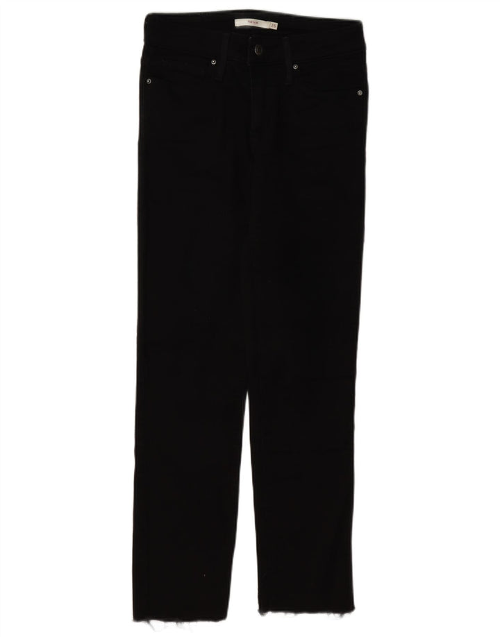Levi's Dame 712 Slim Jeans W25 L27 Sort Bomuld