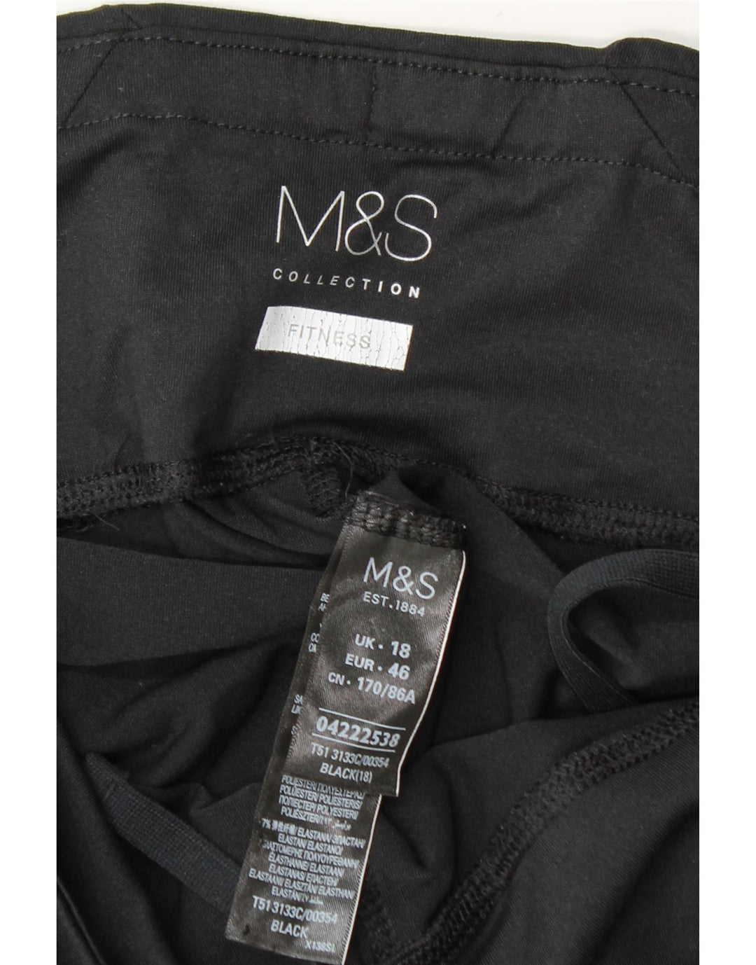 Marks & Spencer Dame Leggings UK 18 XL Sort Polyester