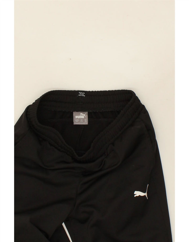 PUMA Boys Tracksuit Trousers 7-8 Years Small Black Polyester Vintage Puma and Second-Hand Puma from Messina Hembry 