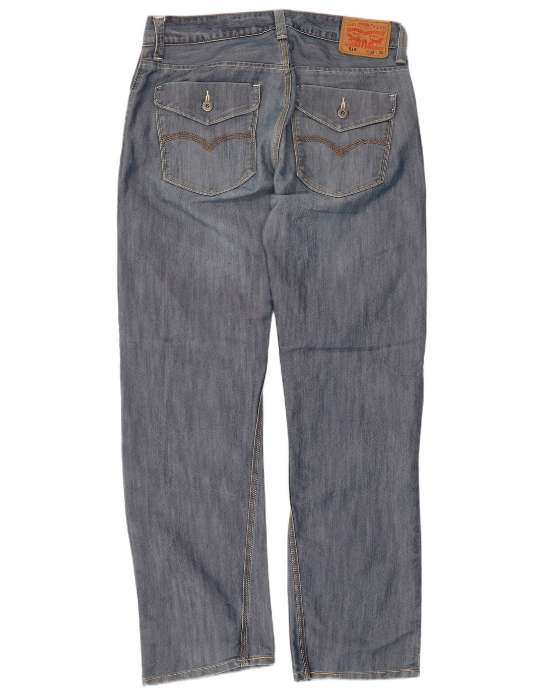 LEVI'S Herre 514 Straight Jeans W33 L32 Blå Bomuld
