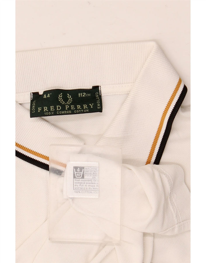 Fred Perry Herre poloshirt Medium hvid bomuld