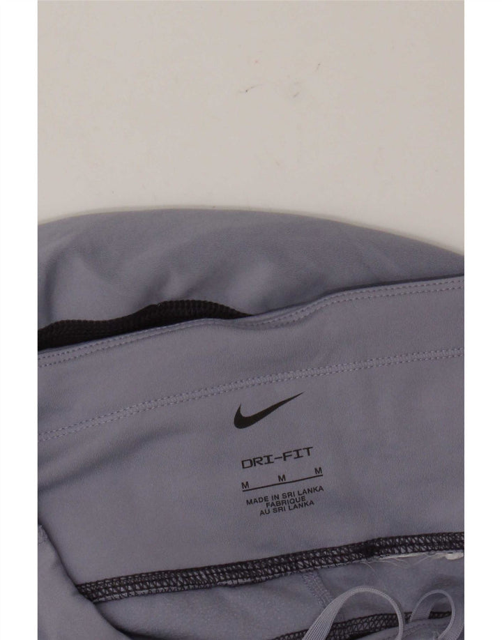 Nike Dame Dri Fit Leggings UK 14 Medium Lilla Colourblock