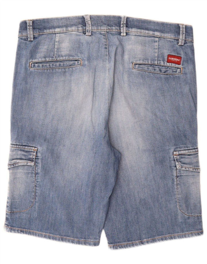 CARRERA Herre Cargo Denim Shorts W34 Stor Blå Bomuld